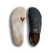 Vivobarefoot Motus Studio Sneaker Leather Womens Obsidian/White