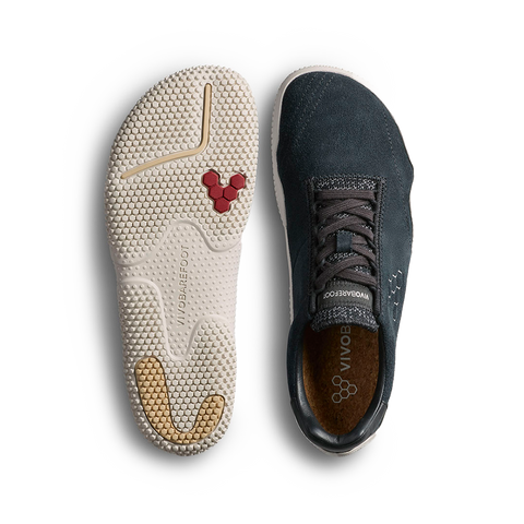 Vivobarefoot Motus Studio Sneaker Leather Womens Obsidian/White