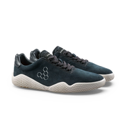 Vivobarefoot Motus Studio Sneaker Leather Womens Obsidian/White