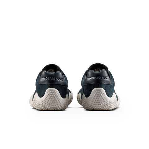 Vivobarefoot Motus Studio Sneaker Leather Womens Obsidian/White