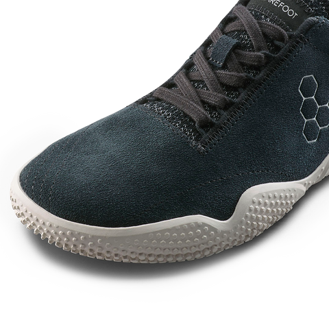 Vivobarefoot Motus Studio Sneaker Leather Womens Obsidian/White