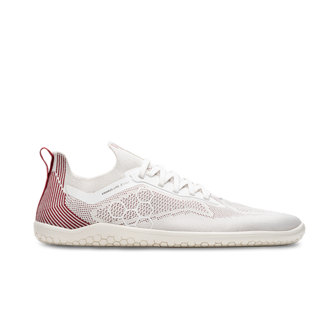 Vivobarefoot Primus Lite Knit Mens Off white/Burgundy