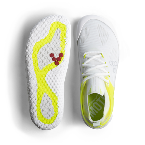 Vivobarefoot Motus Strength Bright White/Acid Lime Mens - TheFunctionalJoint